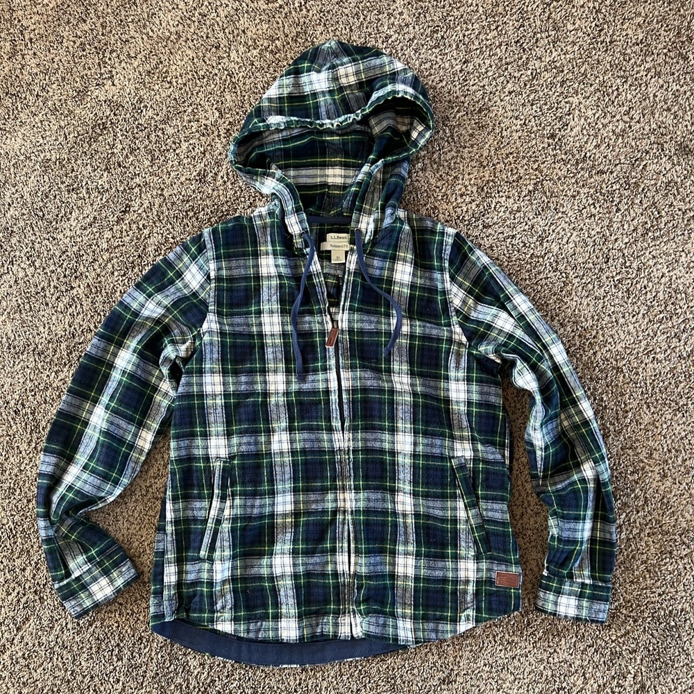 LL Bean Zip Up Flannel